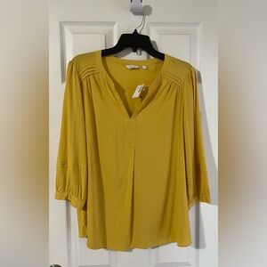 🌸NEW Reitmans 3/4 Sleeve Yellow Blouse